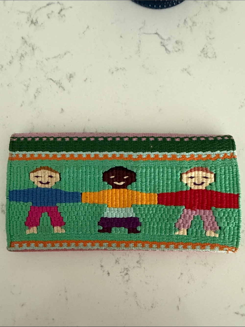 Mayan Hands woven Green Woven Friends  Wallet keeper